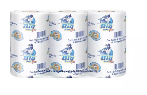 PAPEL DE BAÑO CON 6 ROLLOS