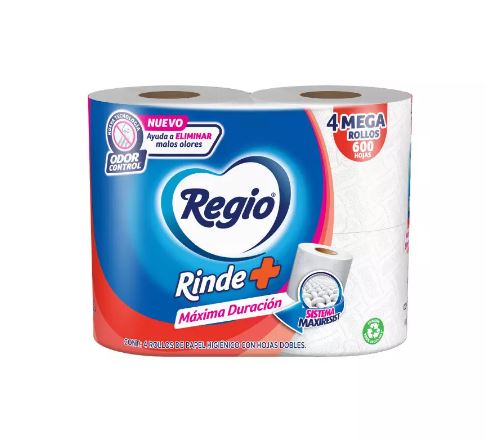 PAPEL DE BAÑO CON 4 ROLLOS